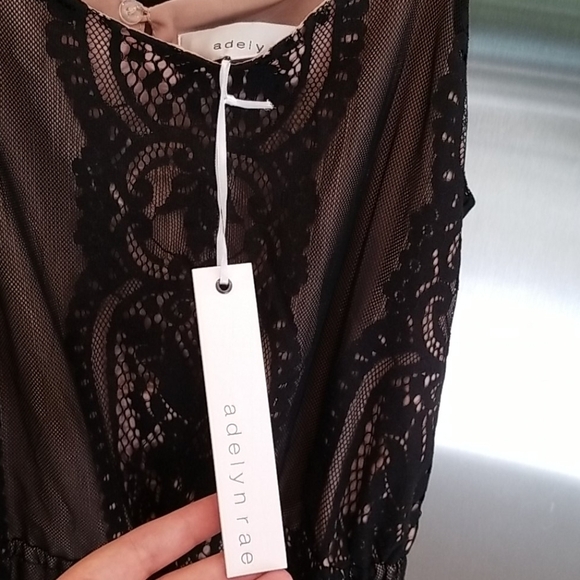 💕ADELYN RAE💕 Sleeveless Black Lace Maxi Dress Small S NWT - Picture 8 of 12